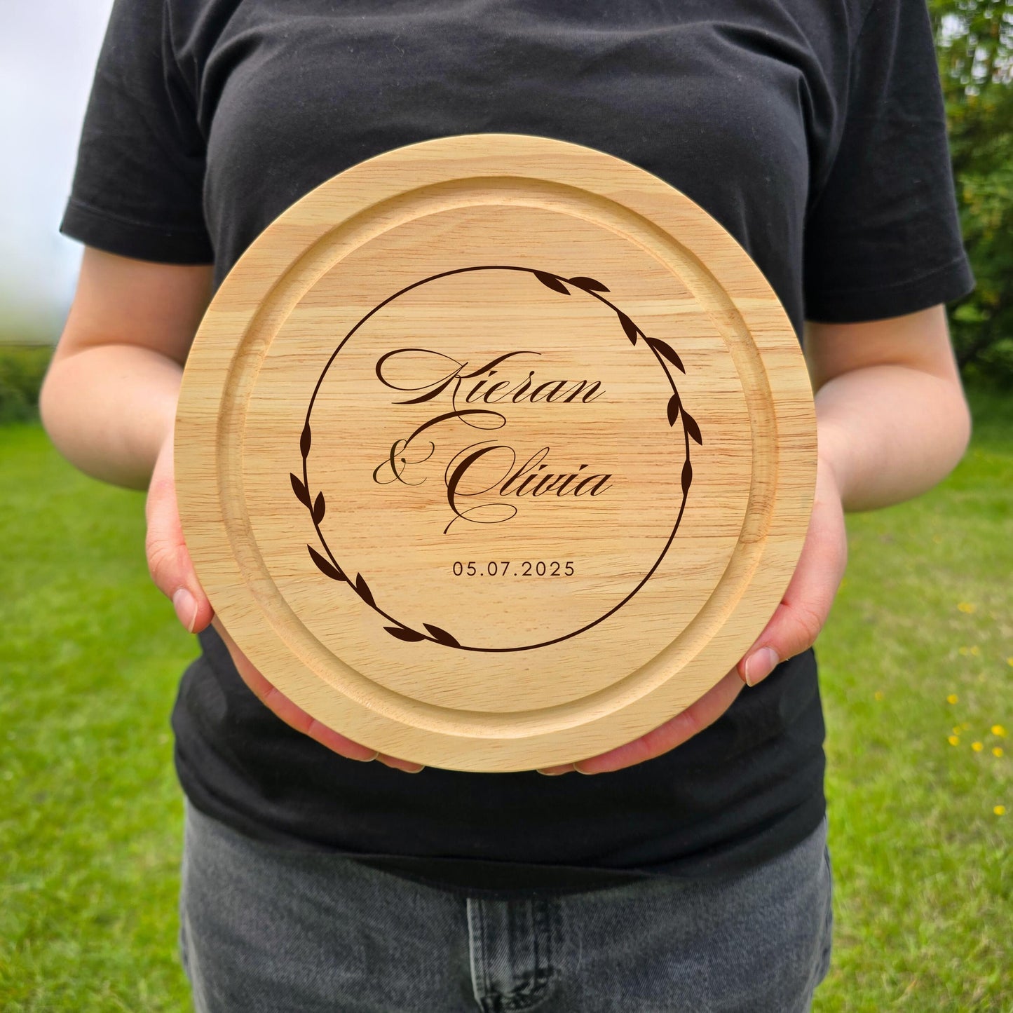 Personalised Cheese Board Set Anniversary Gift for Couples
