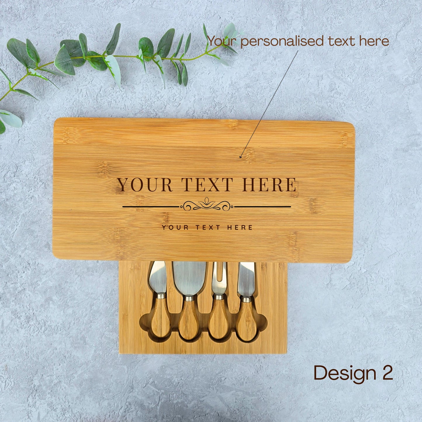 Large Personalised Cheese Board Set Wedding Anniversary Gift