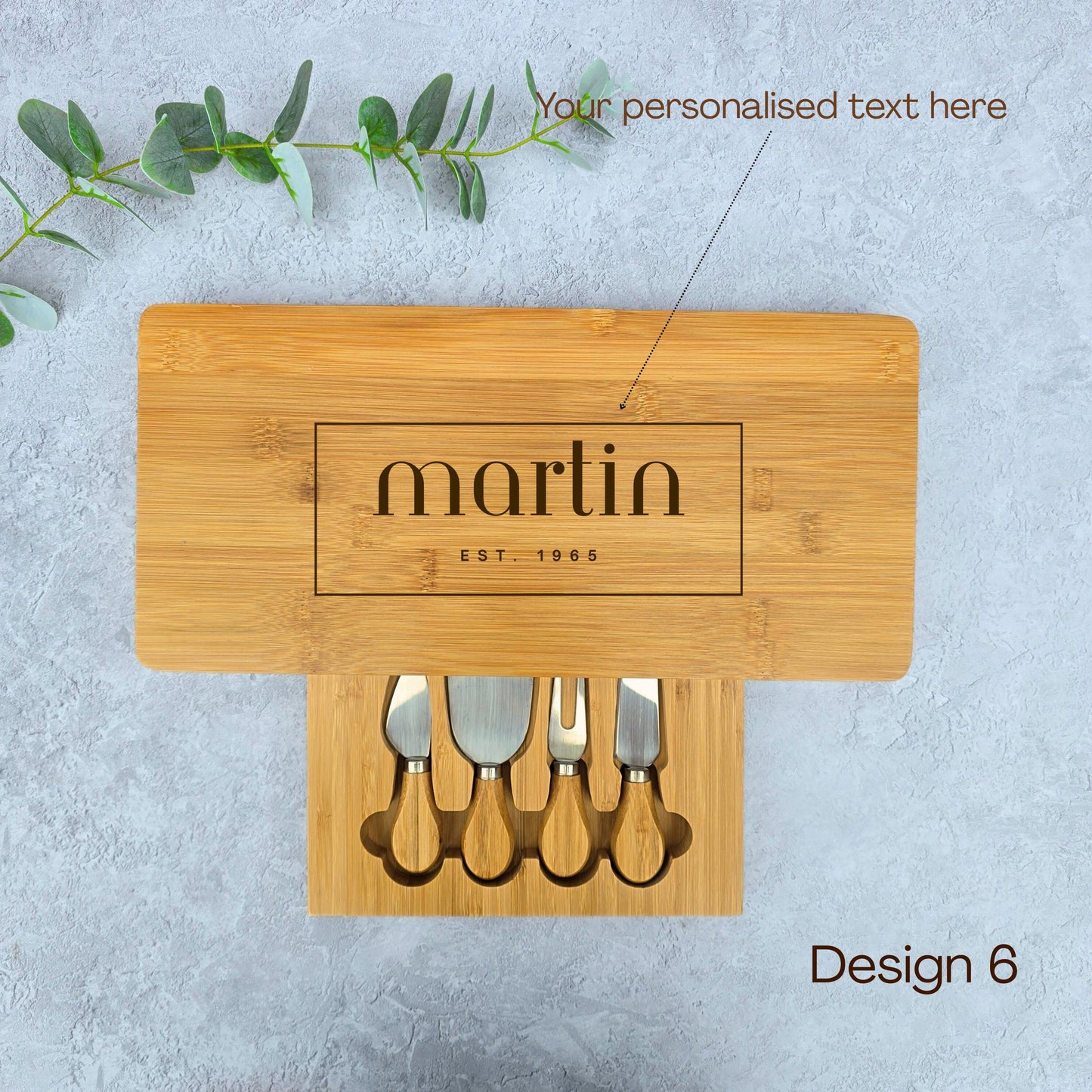 Large Personalised Cheese Board Set New Home Gift