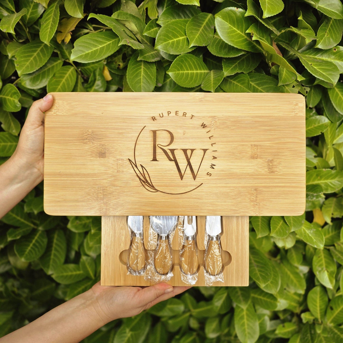 Large Personalised Cheese Board Set Birthday Gift