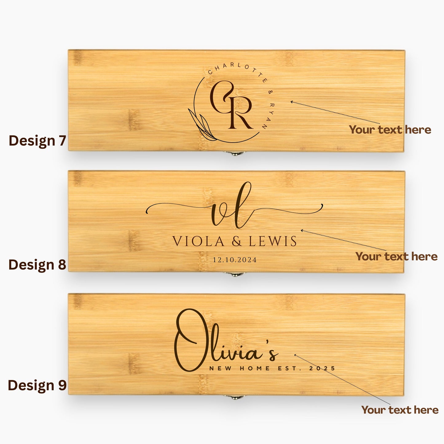 Personalised Elegant Wine Bottle Gift Box with Lid