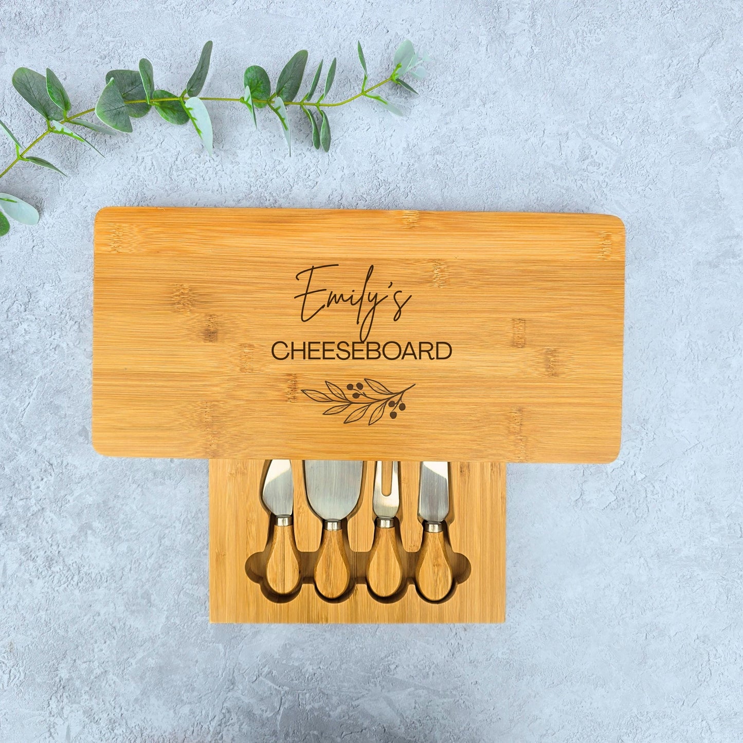 Large Personalised Cheese Board Set 70th Anniversary Gift, Birthday Gift