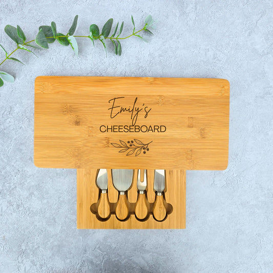 Large Personalised Cheese Board Set 70th Anniversary Gift, Birthday Gift