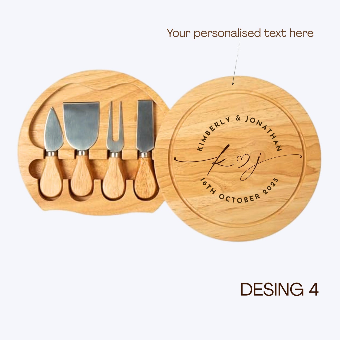 Personalised Cheese Board Set Wedding Gift