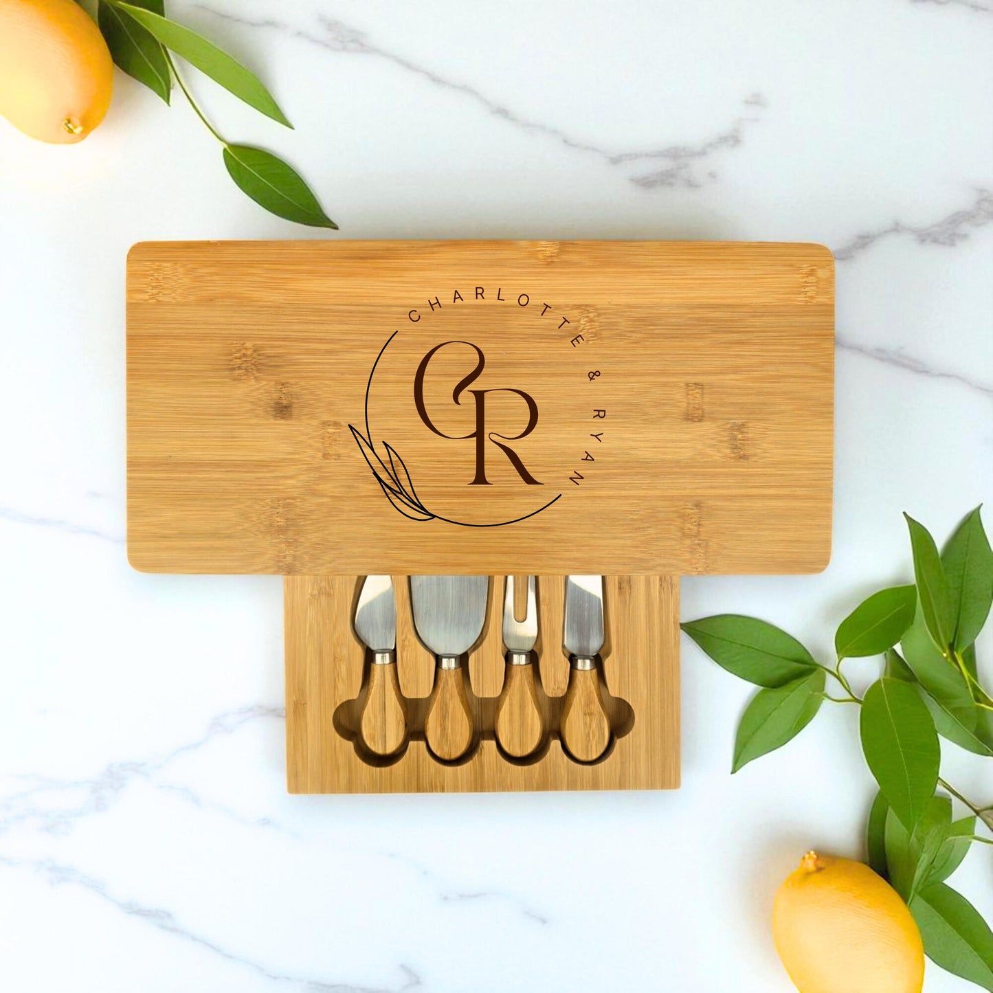 Personalised Cheese Board Set 60th Anniversary Gift