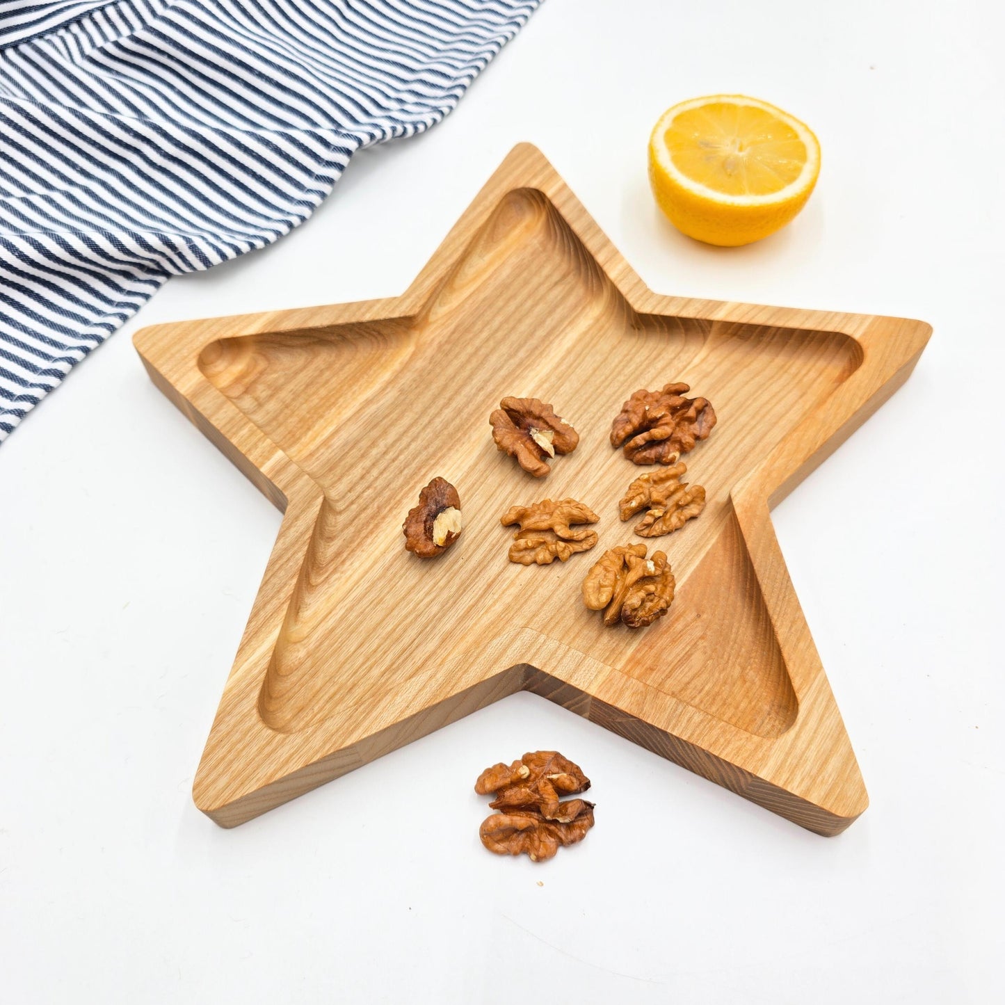 Personalised Star Shaped Wooden Snacks Tray
