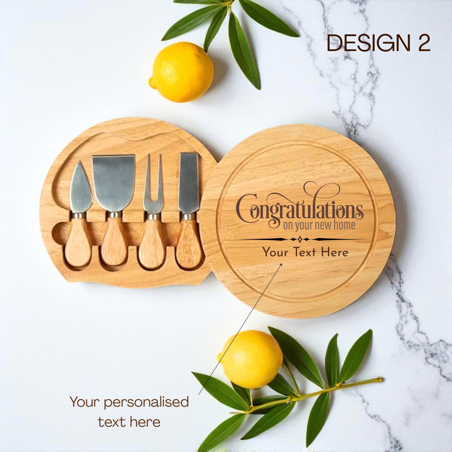 Personalised Cheeseboard Set New Home Gift