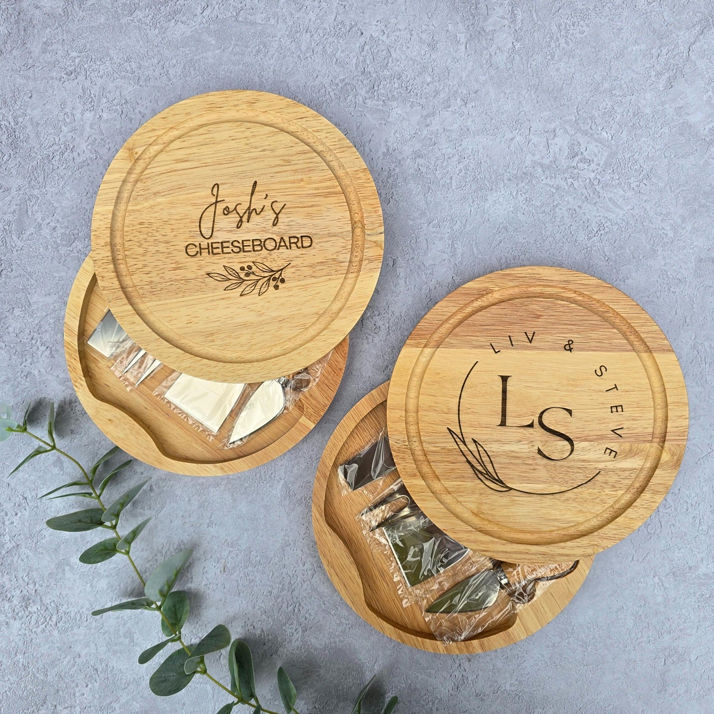 Personalised Cheese Board Set Gift for Couples