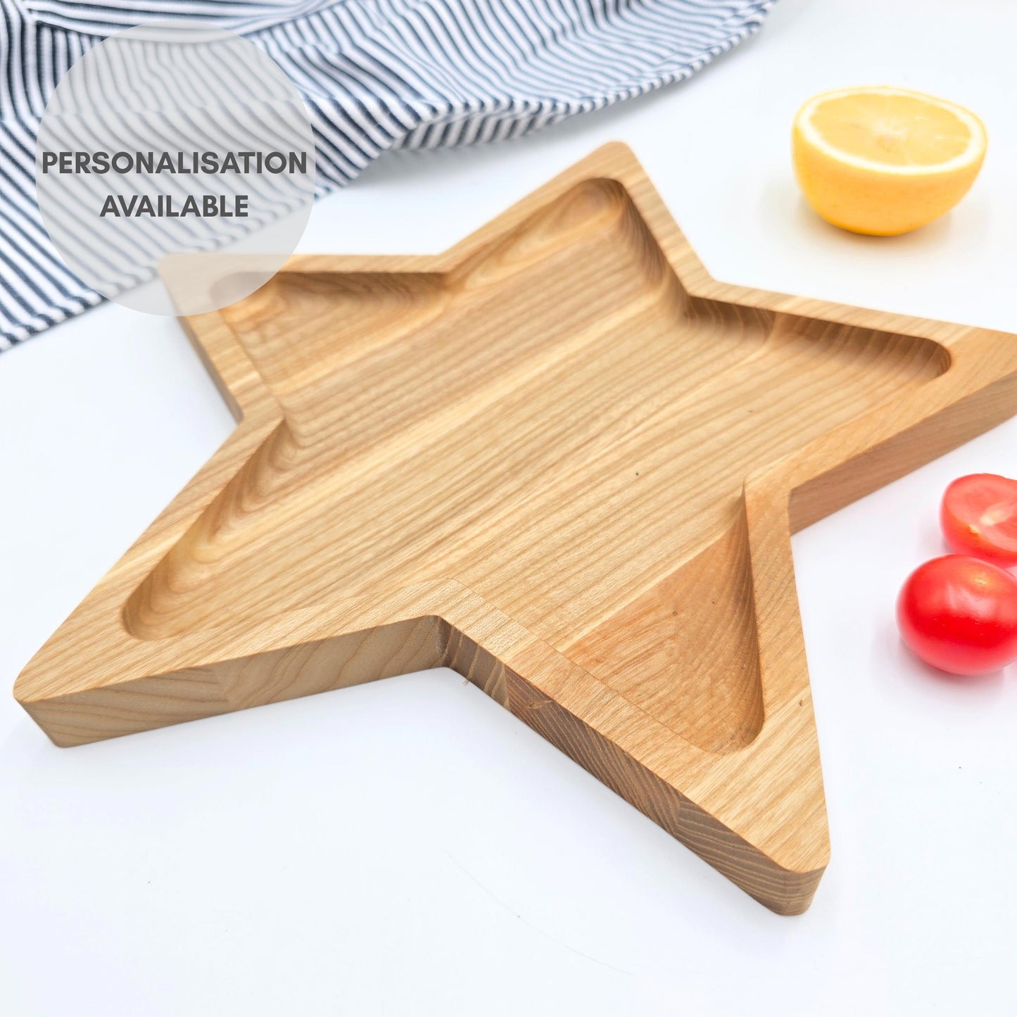 Personalised Star Wooden Serving Platter - Nature Lover Gift