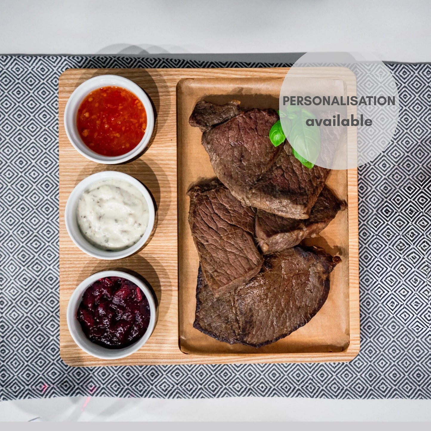 Personalised Wooden Steak Board: Engraved Gift for Dad, Husband or Grandad