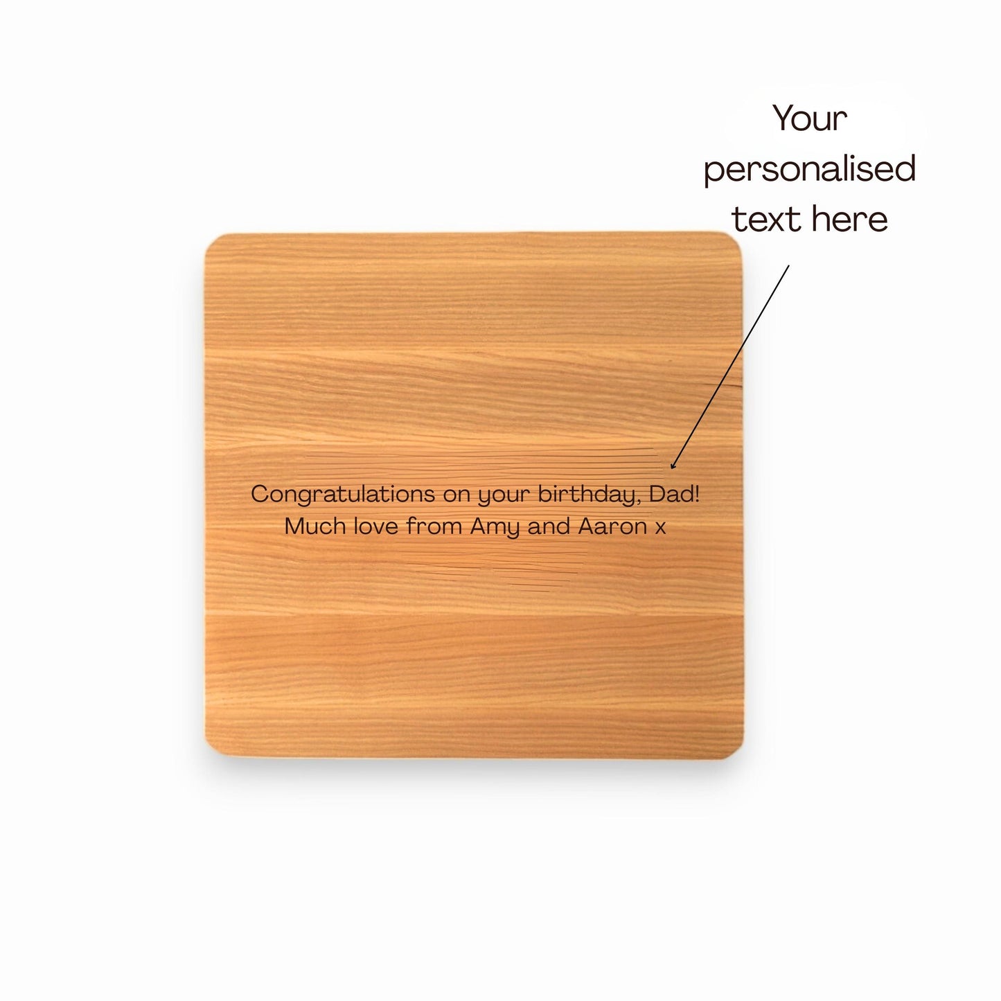Personalised Wooden Steak Board: Engraved Gift for Dad, Husband or Grandad