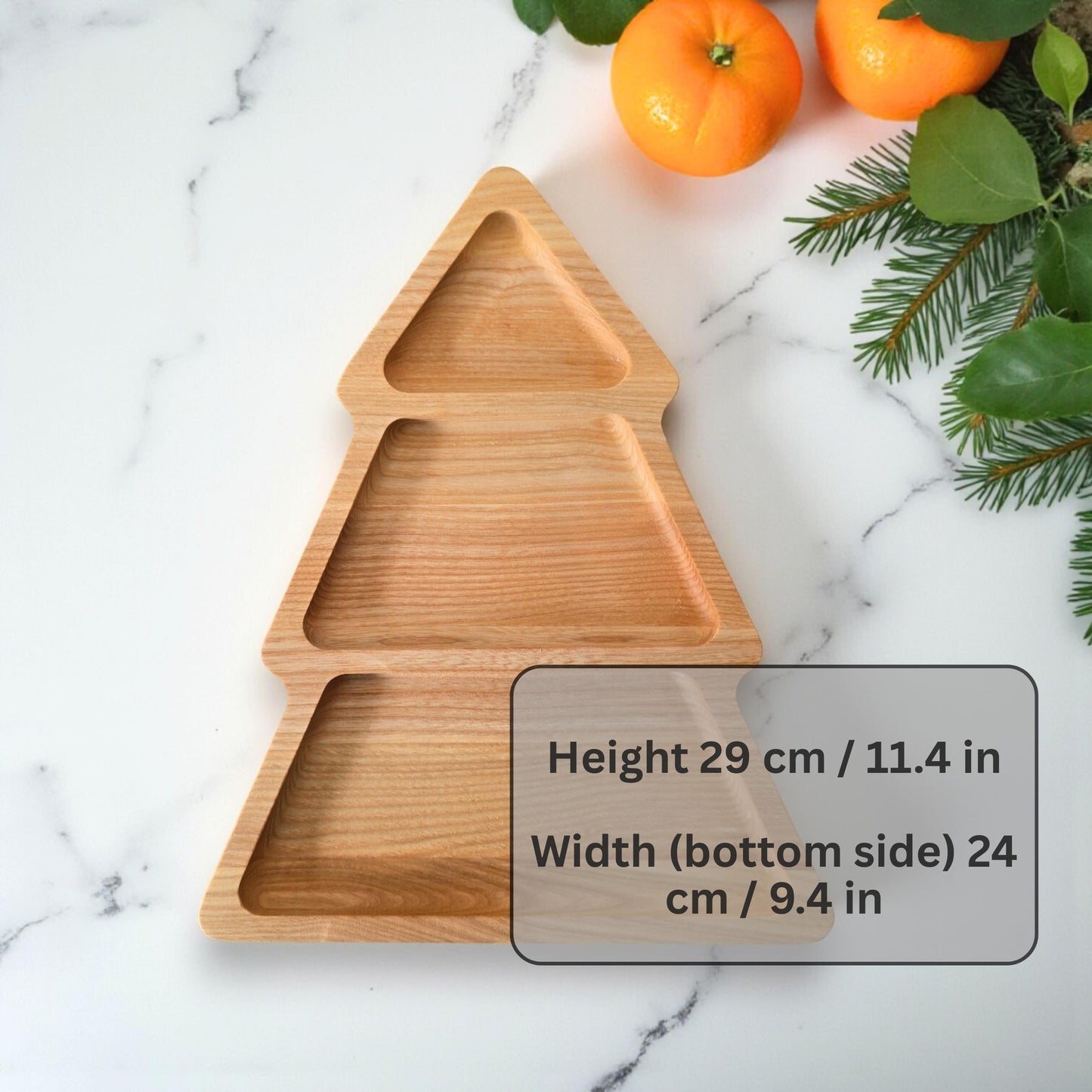 Personalised Santa Treats Plate, Christmas Tree Shaped Serving Tray: Christmas Gift