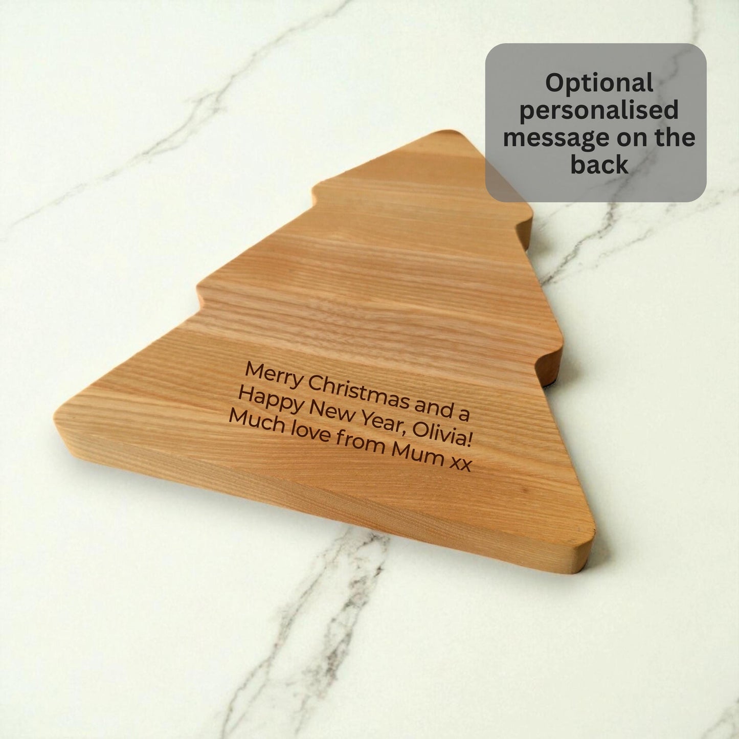 Personalised Santa Treats Plate, Christmas Tree Shaped Serving Tray: Christmas Gift