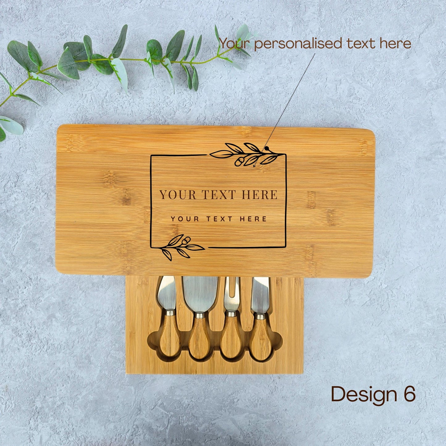 Large Personalised Cheese Board Set, Wedding Gift, New Home and Anniversary Gift