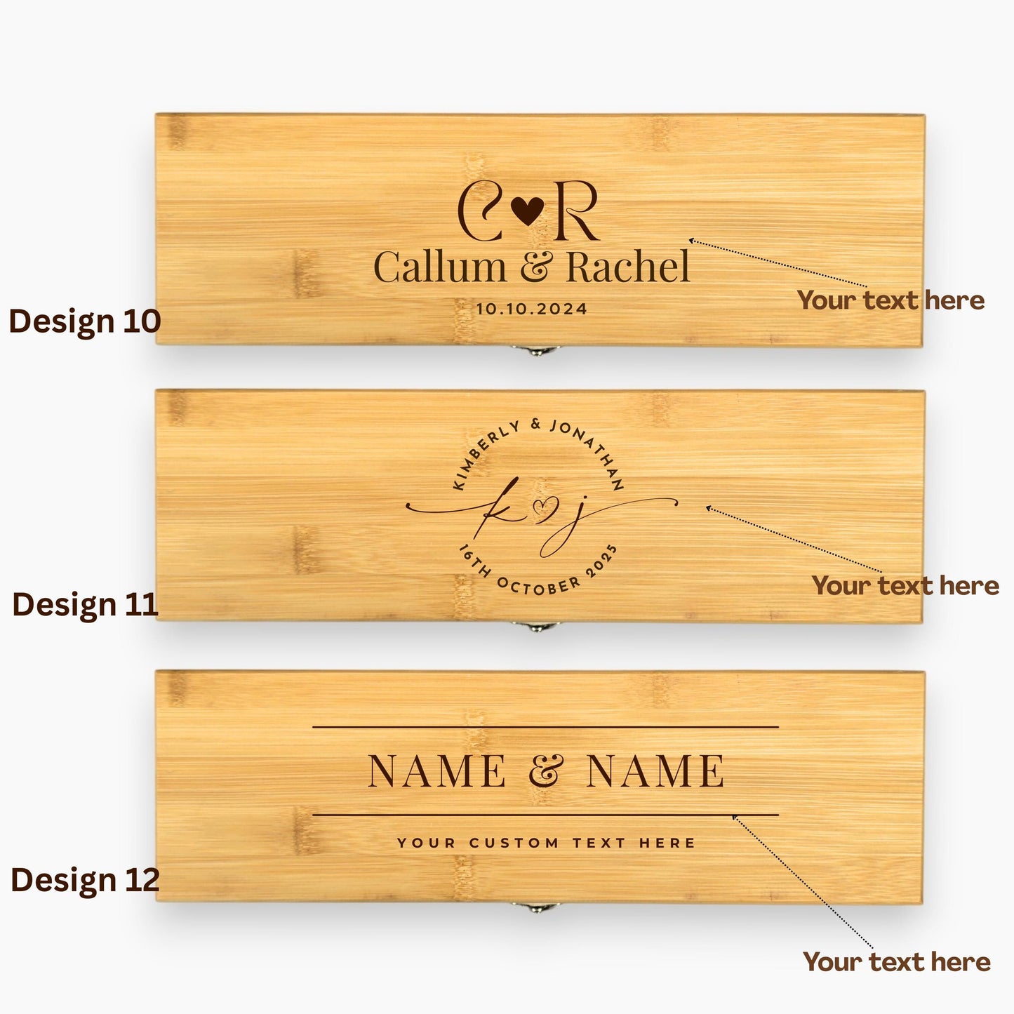 Personalised Wine Gift Set, Empty Wooden Wine Box with Lid Wedding Gift