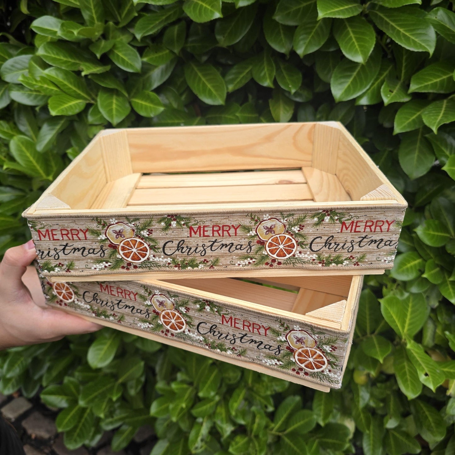 Christmas Gift Hamper, Empty Wine Box, Make Your Own Hamper Kit