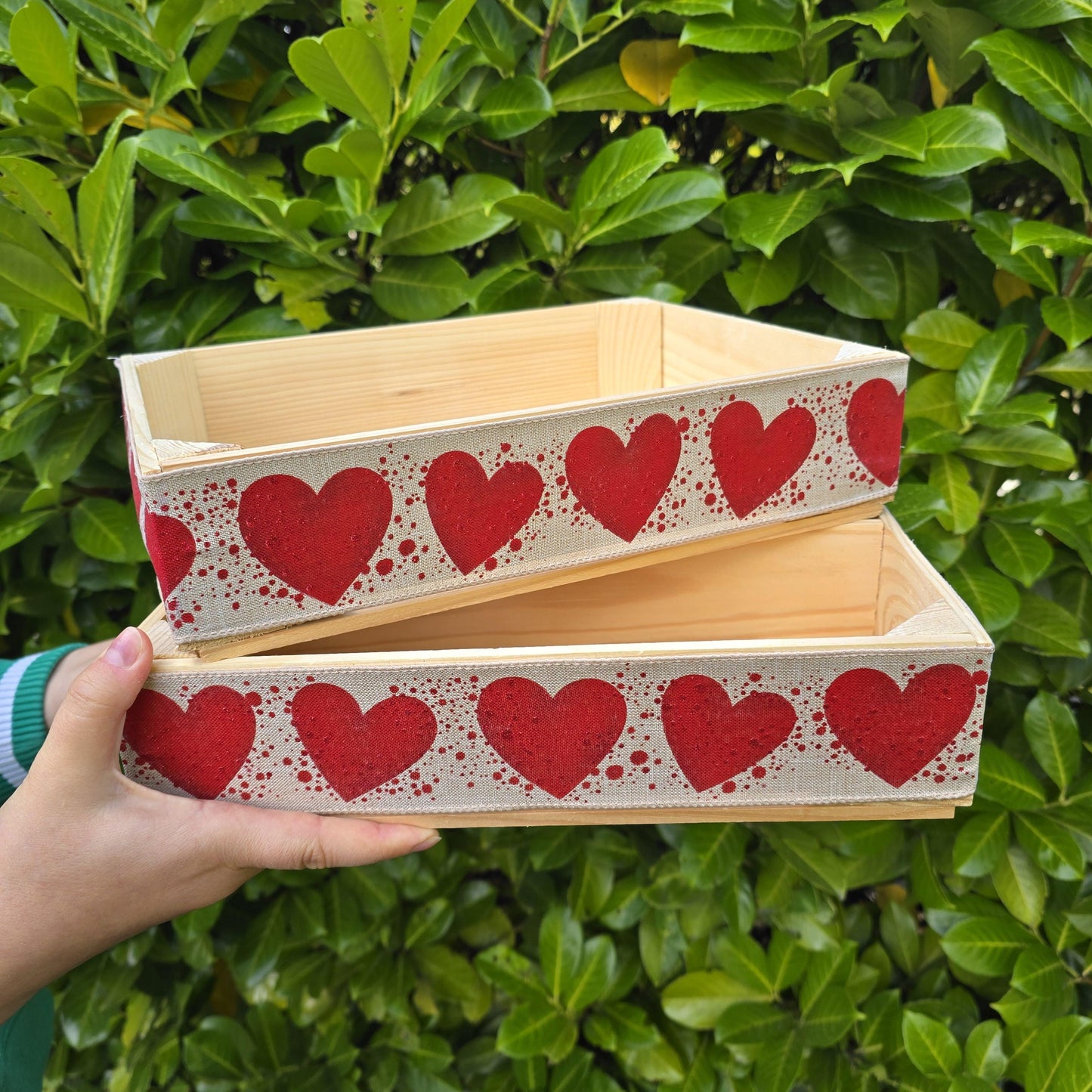 Empty Gift Hamper: Red Hearts Christmas, Anniversary, Birthday