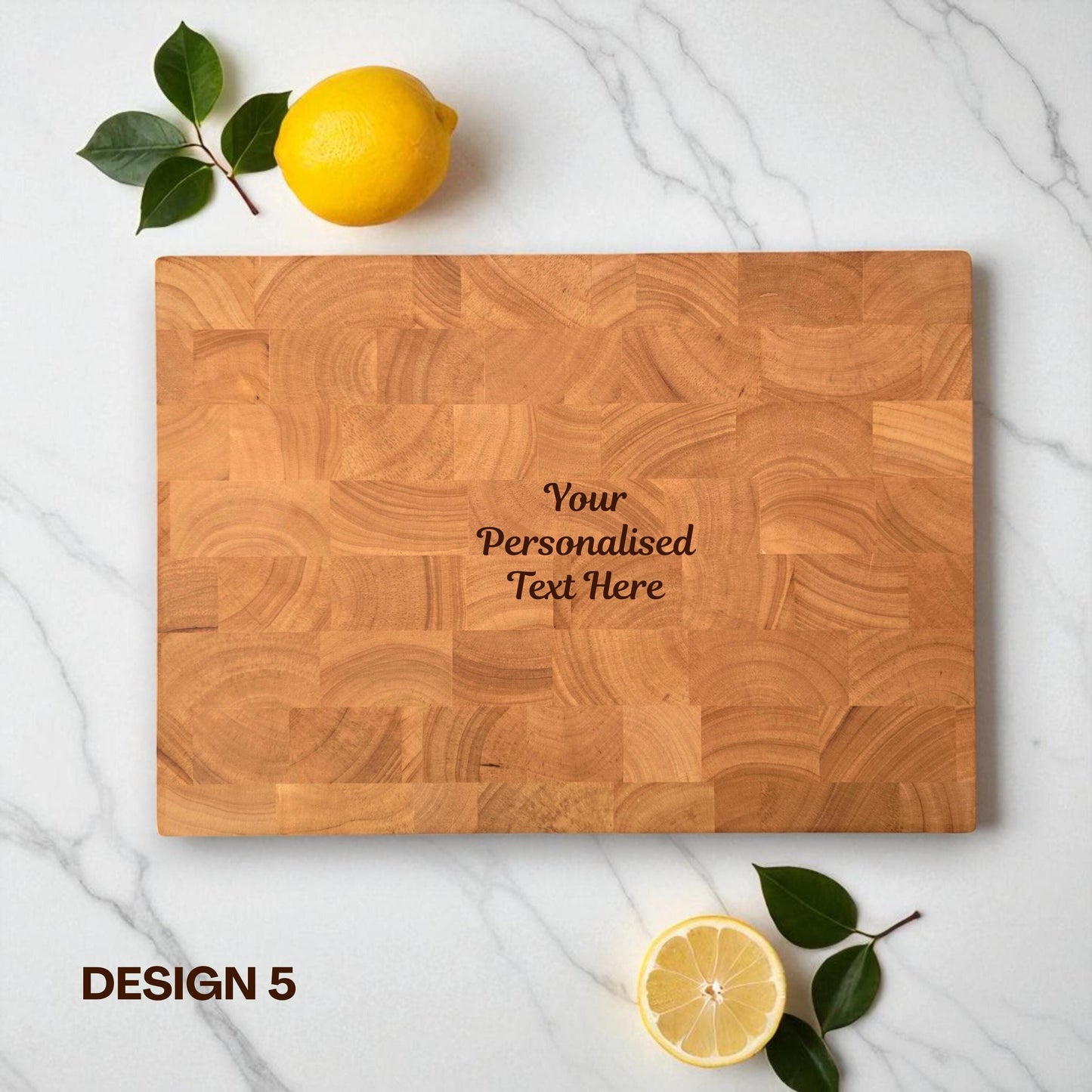 Large Personalised End Grain Butchers Block Chopping Board Gift for Housewarmings, Birthdays