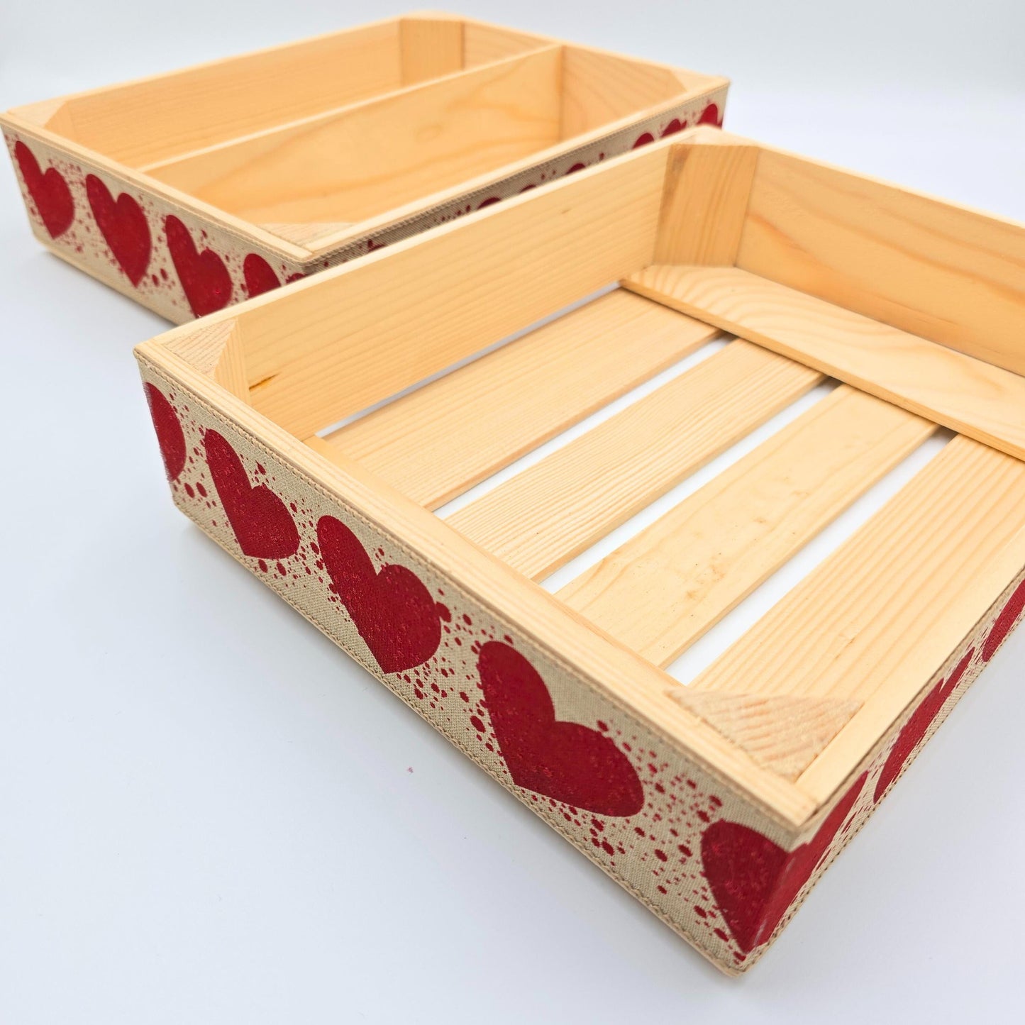 Empty Gift Hamper: Red Hearts Christmas, Anniversary, Birthday