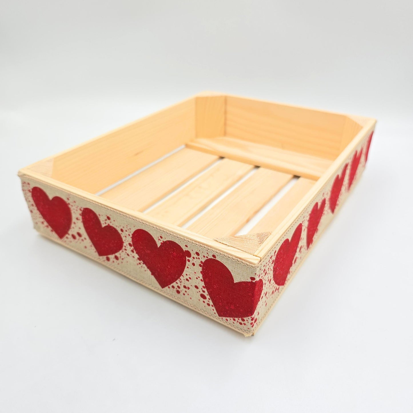 Empty Gift Hamper: Red Hearts Christmas, Anniversary, Birthday