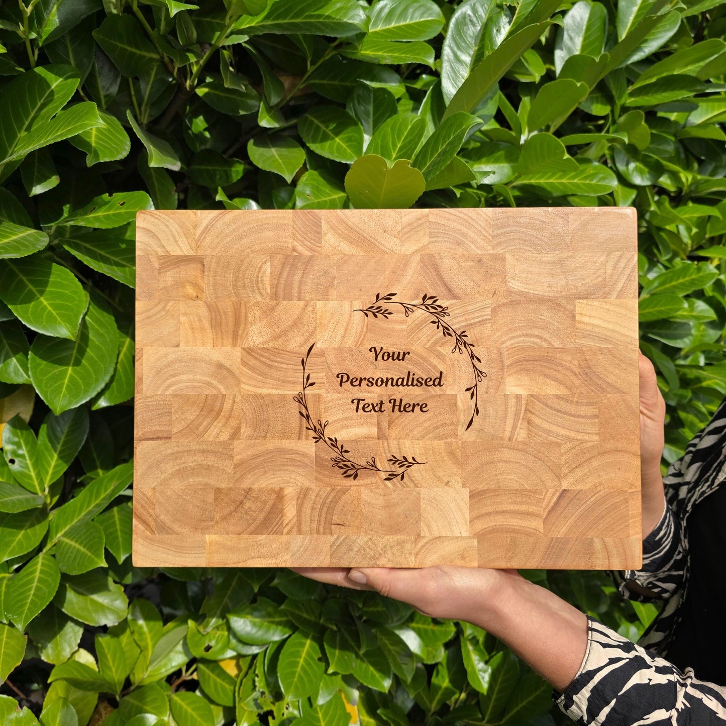 Large Personalised End Grain Butchers Block Chopping Board Gift for Couples, Weddings, Anniversary