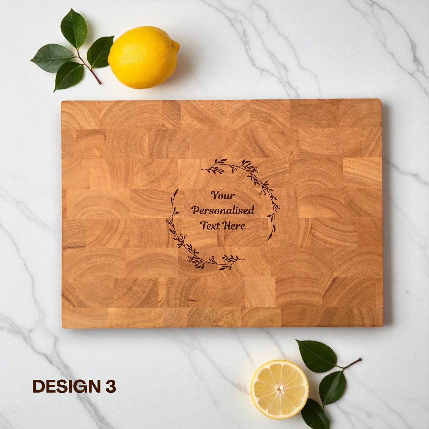 Large Personalised End Grain Butchers Block Chopping Board Gift for Couples, Weddings, Anniversary
