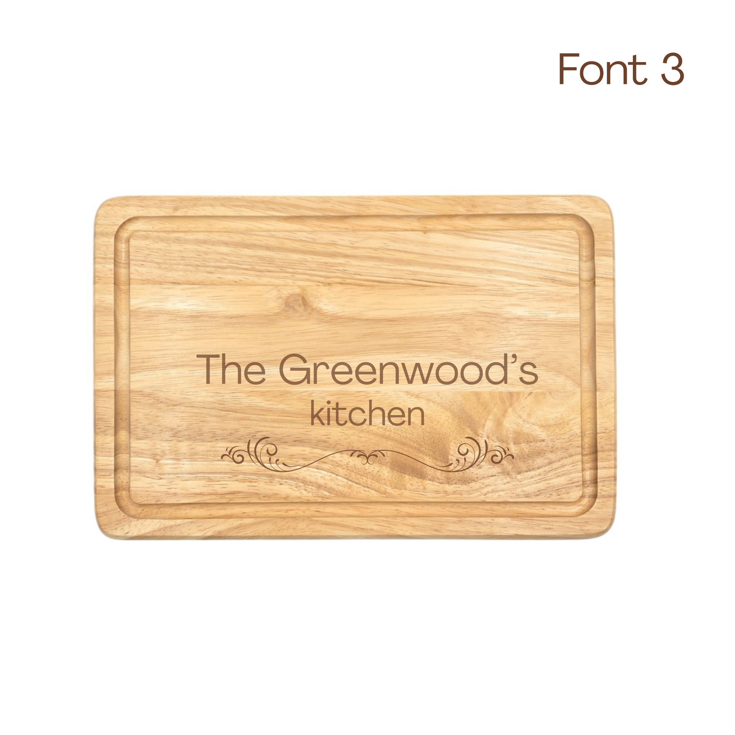 Personalised Wooden Chopping Board – Custom Engraved Birthday Gift