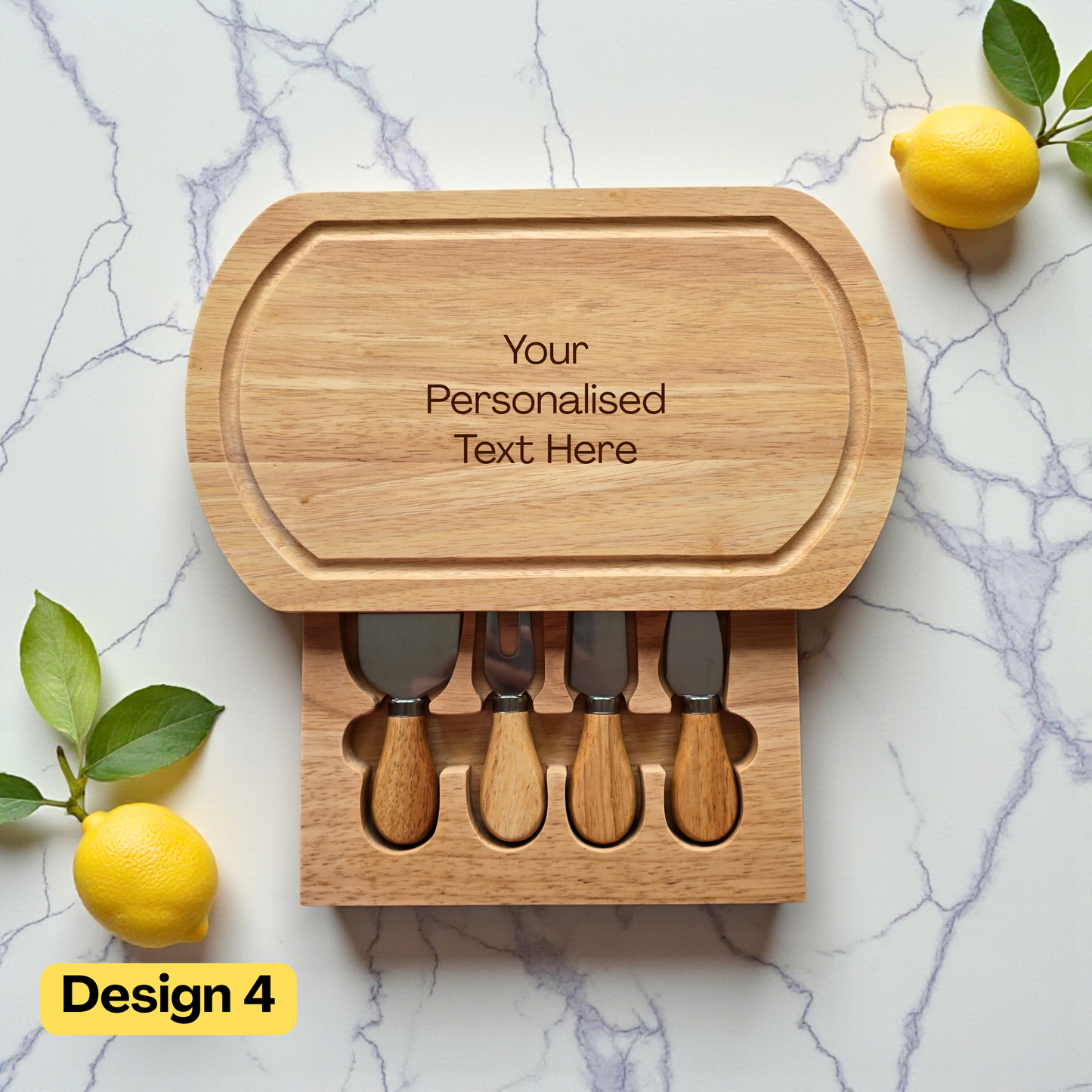 Personalised Oval Cheese Board Set Luxury Gift