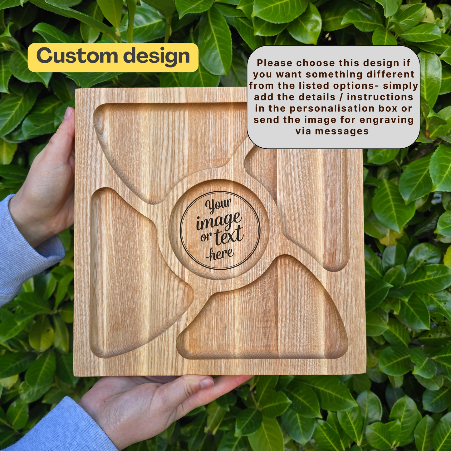 Personalised Sturdy Grazing Board Wooden Serving Platter