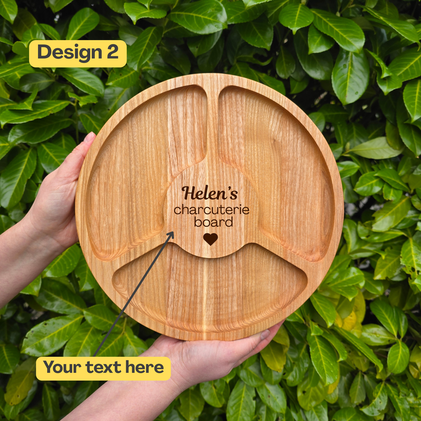 Personalised Gift Wooden Round Serving Board
