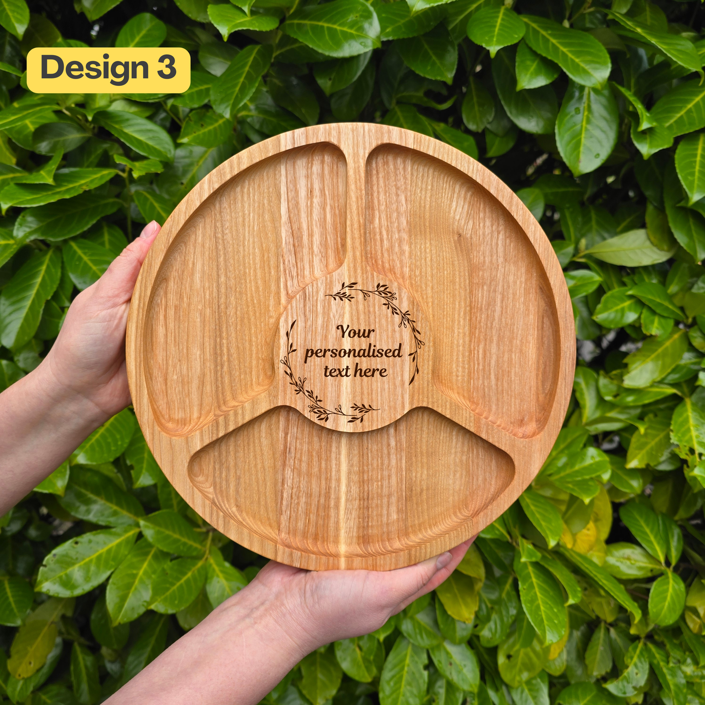 Personalised Gift Wooden Round Serving Board