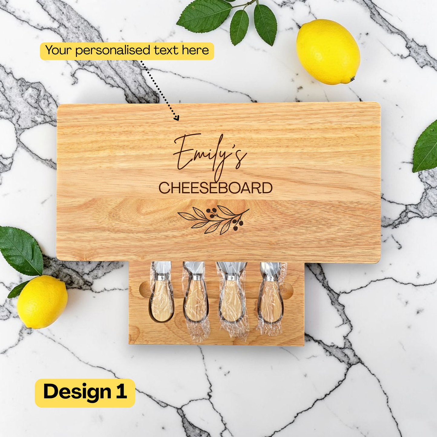 Personalised Cheese Board Set New Home, First Home Ideal Gift