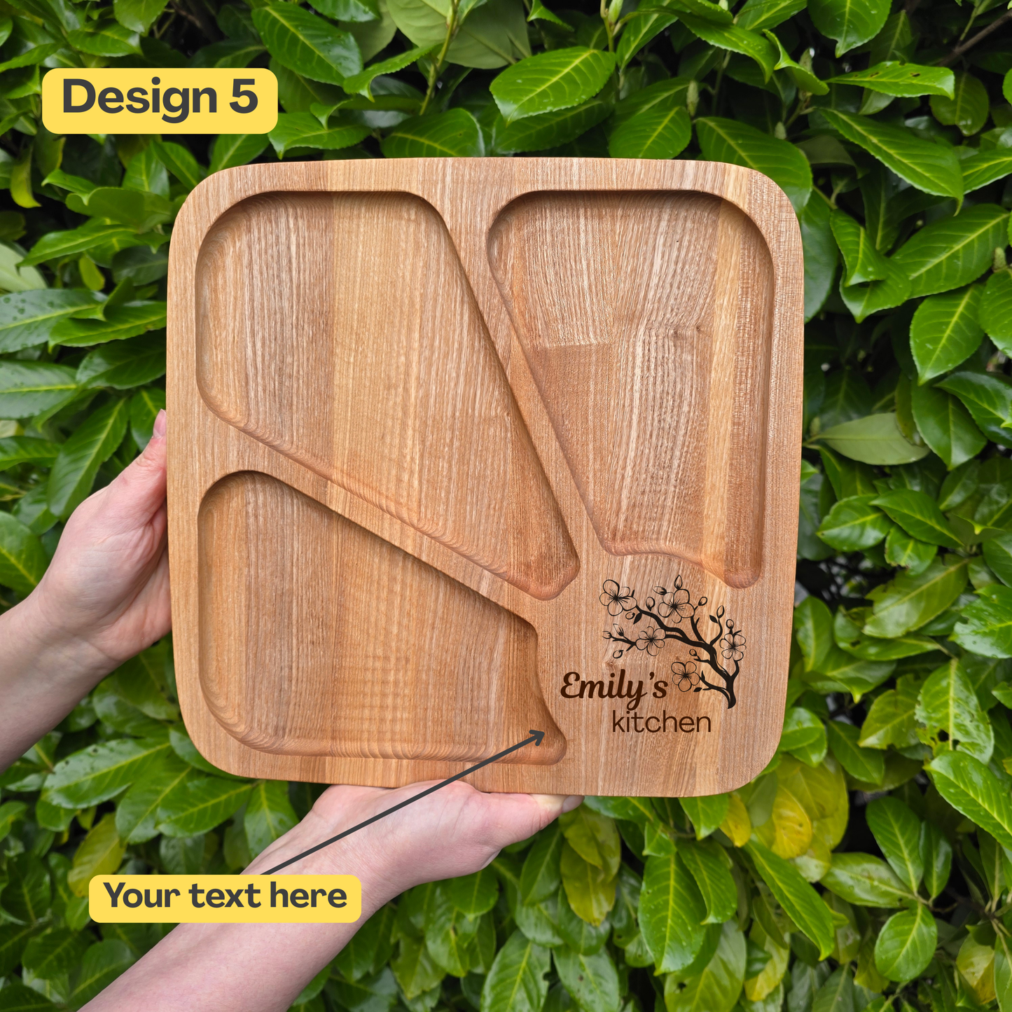 Personalised Sunrise Charcuterie Board Wooden Serving Platter
