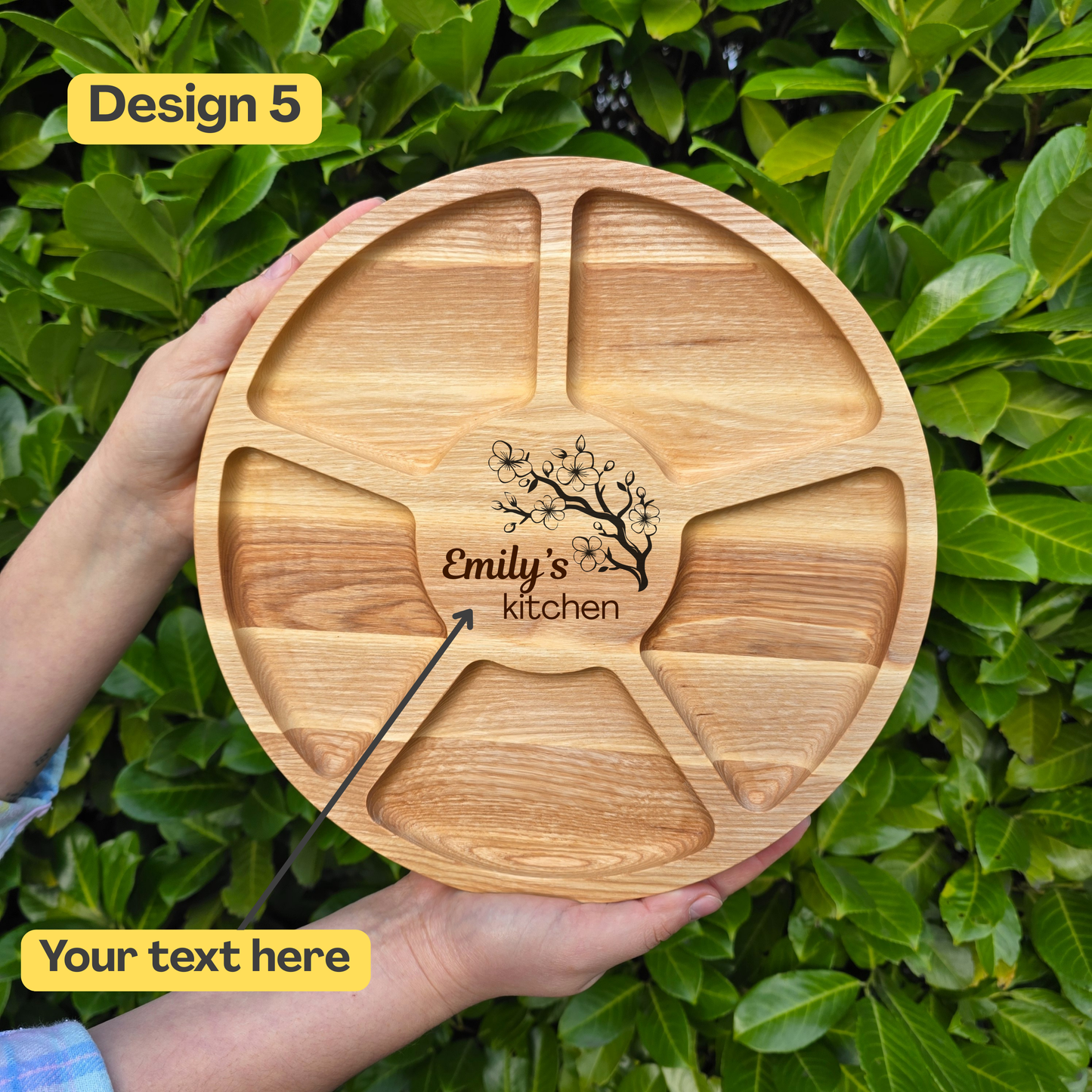 Personalised Round Serving Board Perfect Customised Gift