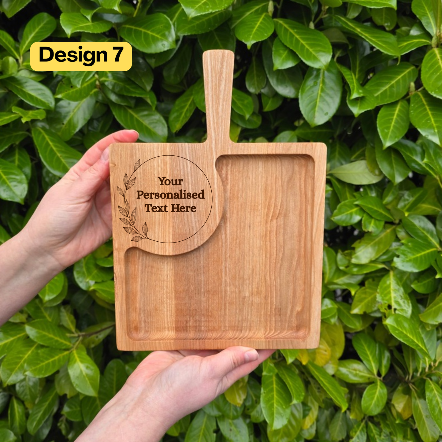 Laser Engraved Personalised Wooden Coffee and Cake Serving Board
