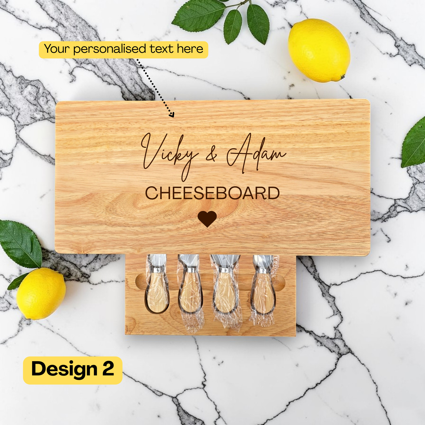 Personalised Cheese Board Set New Home, First Home Ideal Gift