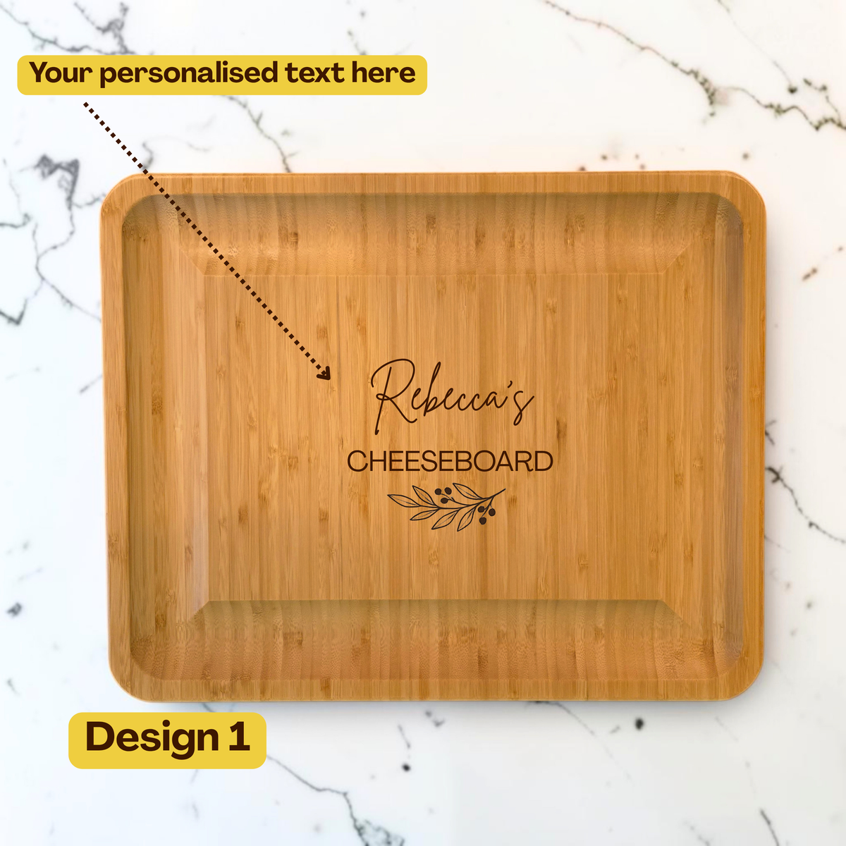 Extra-Large Personalised Cheese Board Set with Drawers:  Wedding, New Home, Anniversary