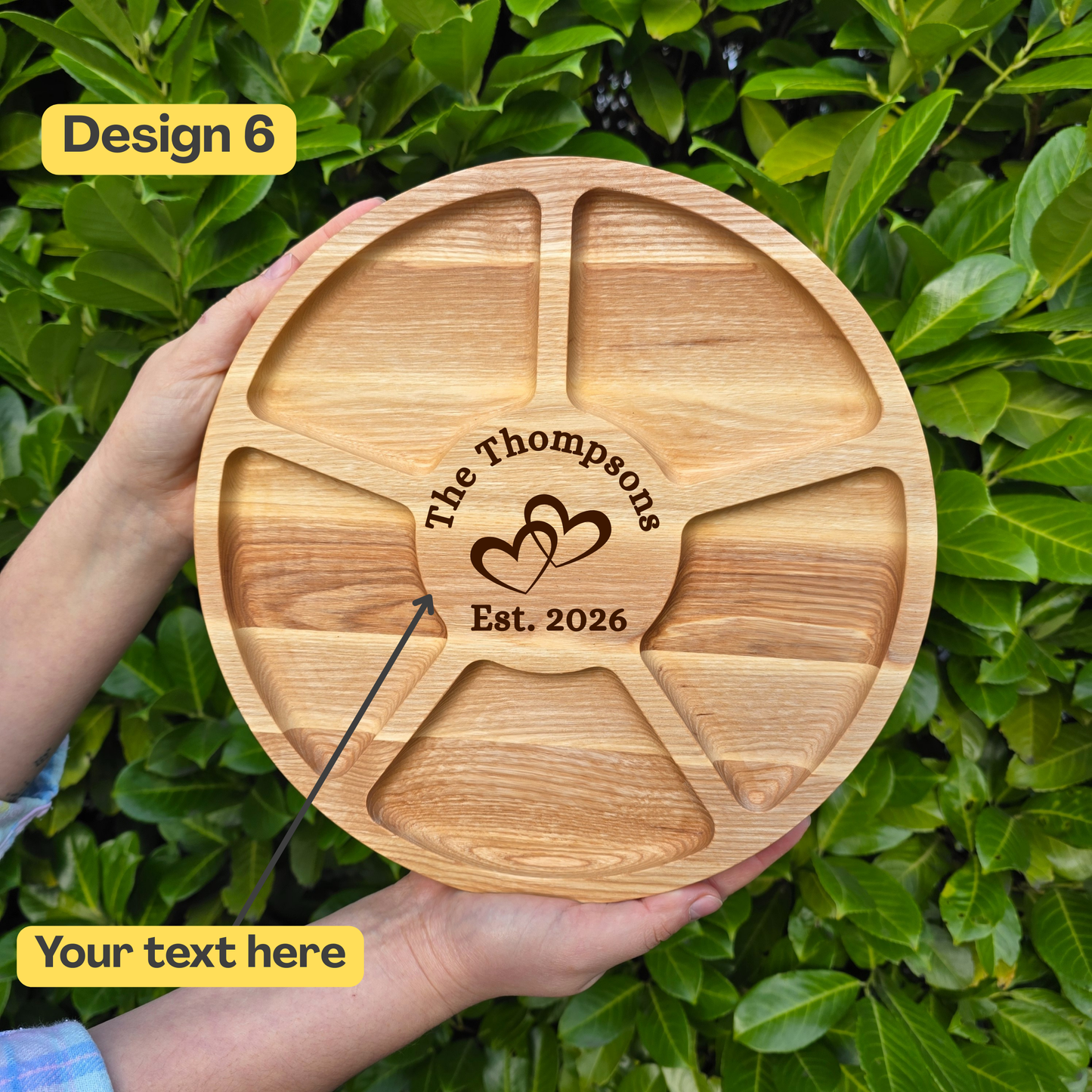 Personalised Round Serving Board Perfect Customised Gift