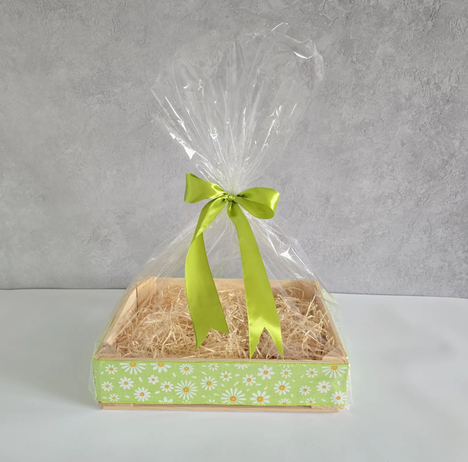 Empty Gift Basket Box Wooden Hamper Decorated for Gifts