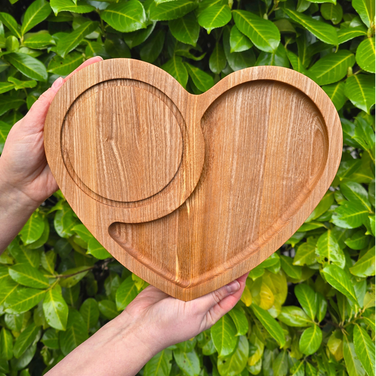 Personalised Heart Shaped Tea and Biscuits Tray