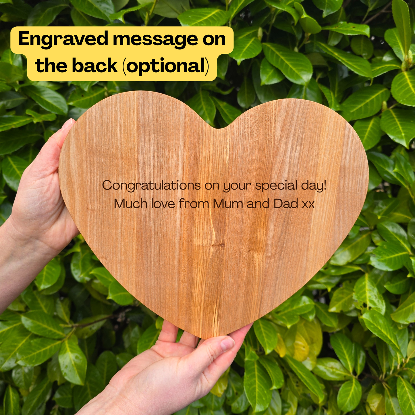 Personalised Heart Shaped Tea and Biscuits Tray