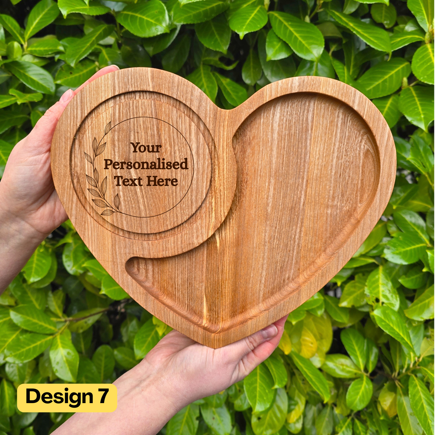 Personalised Heart Shaped Tea and Biscuits Tray