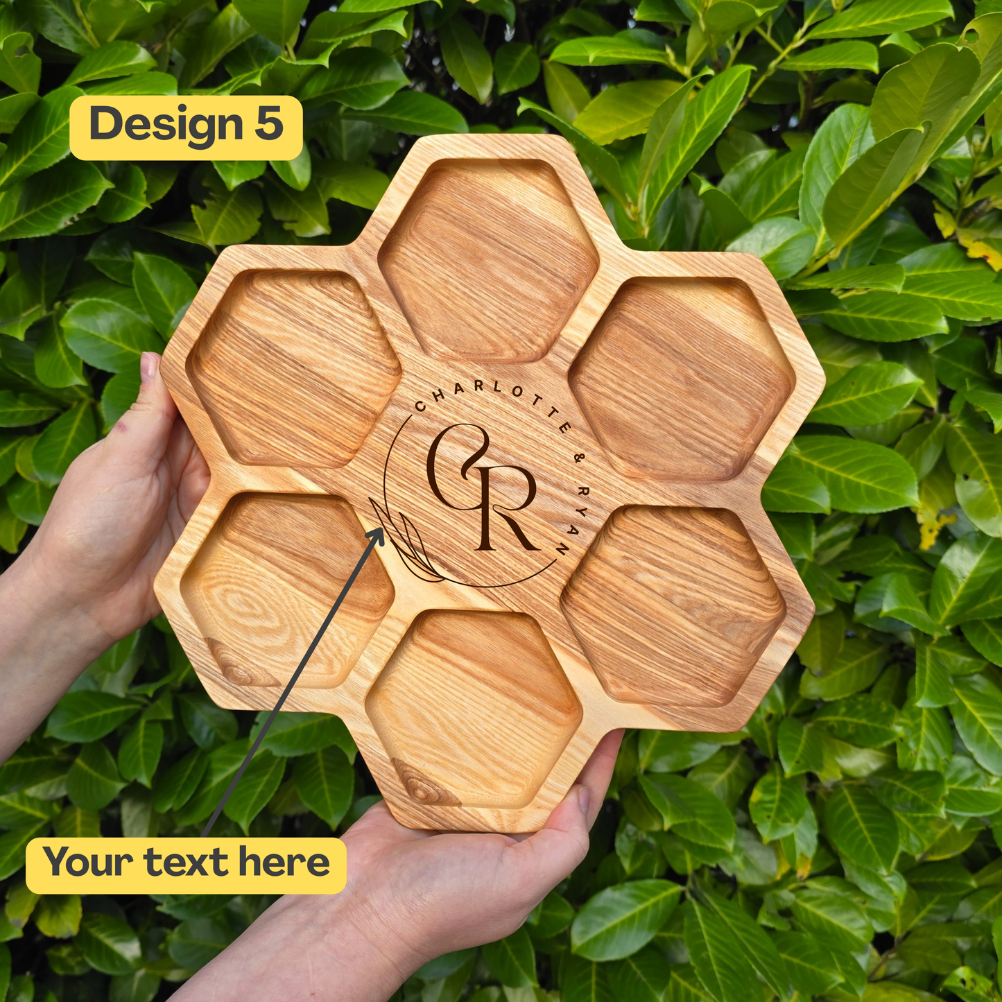 Personalised Honeycomb Wooden Serving Board Off My Tits On Picky Bits