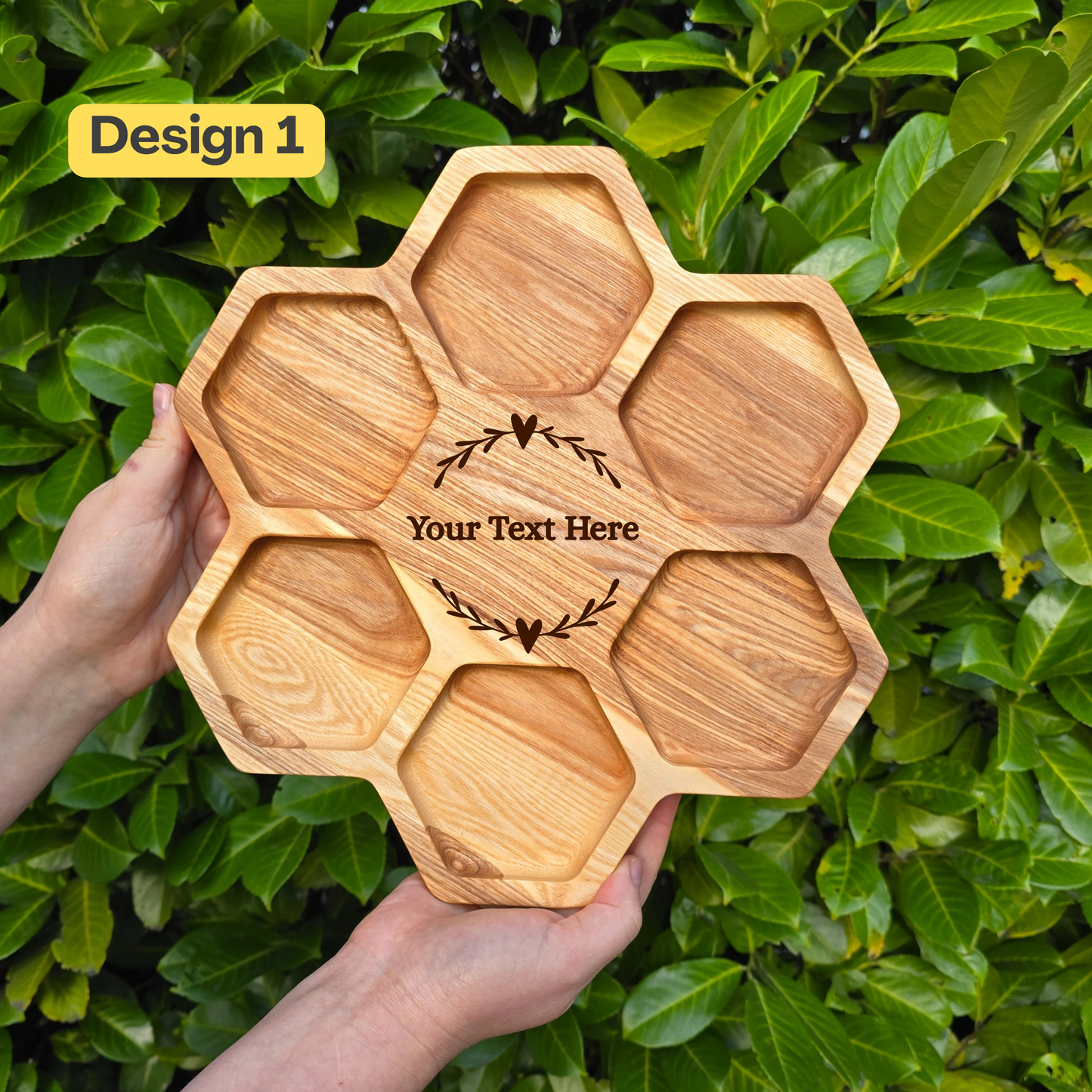 Personalised Honeycomb Wooden Serving Board Wedding Gift