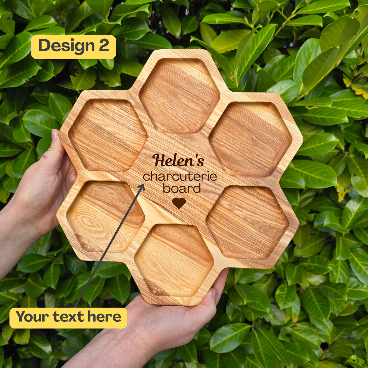 Personalised Honeycomb Wooden Serving Board Wedding Gift