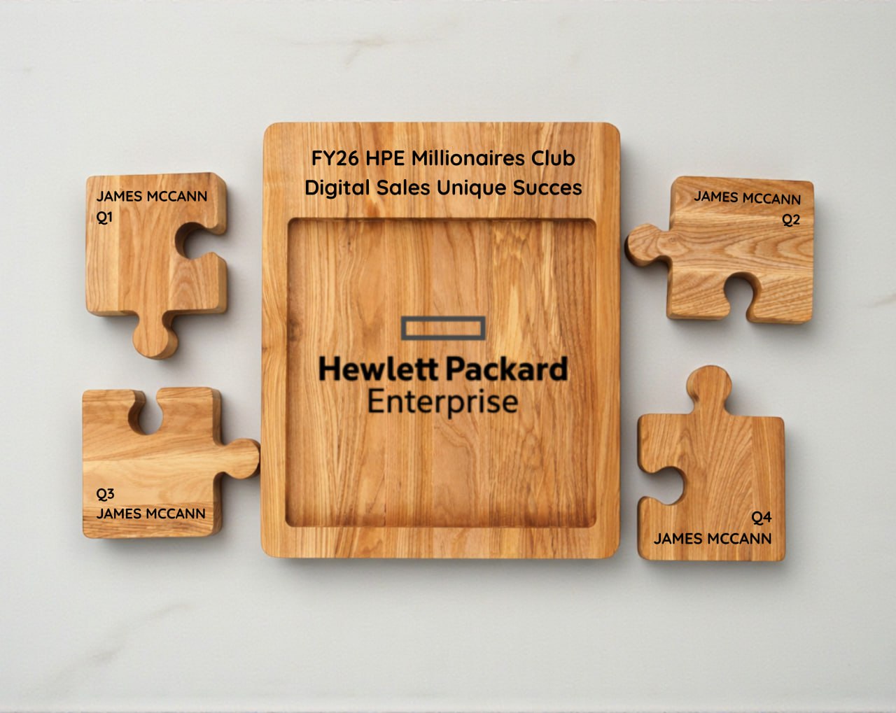 Custom Order Wooden Jigsaw Board with Base